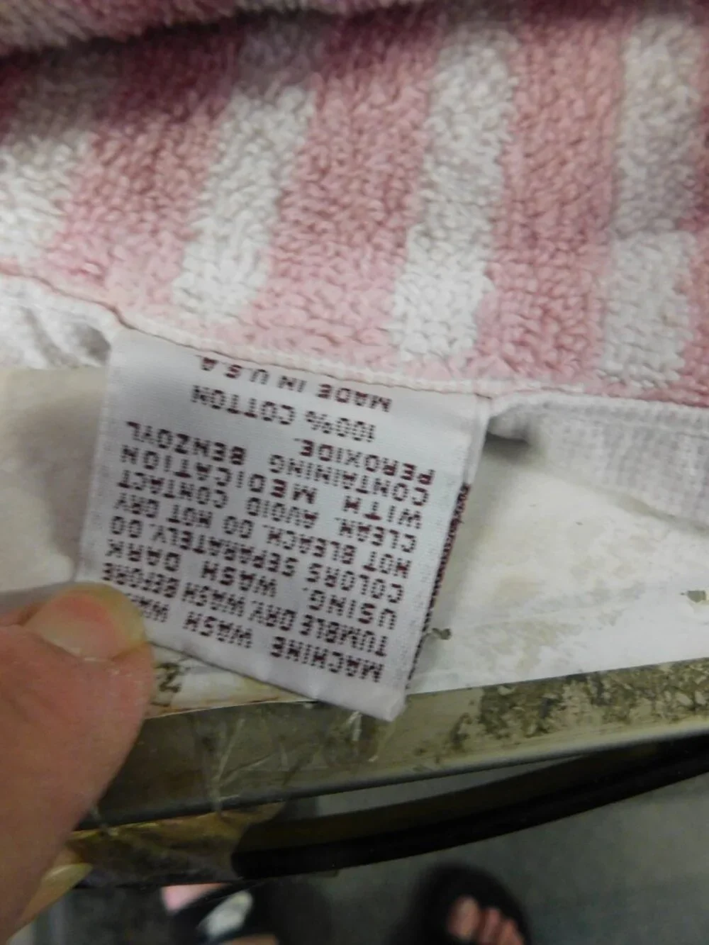 USA Made VTG Cotton Bathroom Towels by Cannon & Stevens Pink Floral & Stripe s/3